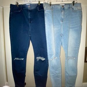 F21 Bundle of 2 Pairs of Jeans Size 18